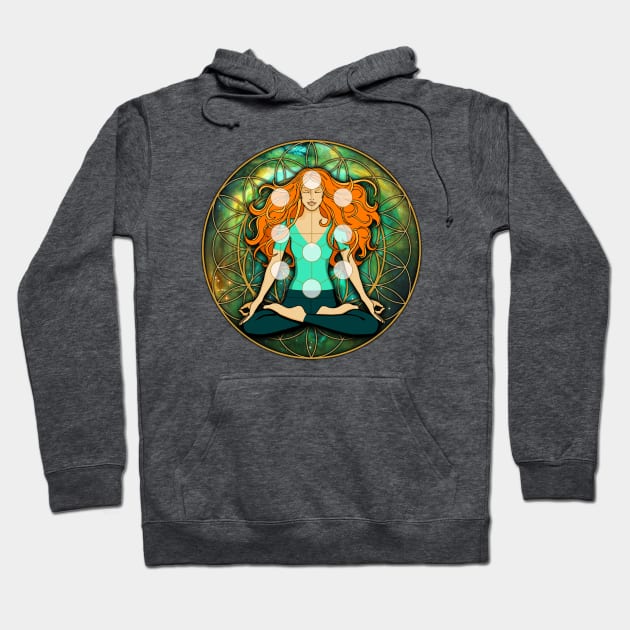 Green Tree of Life Mandala Hoodie by MandalaSoul